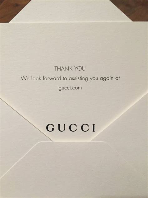 Gucci thank you card